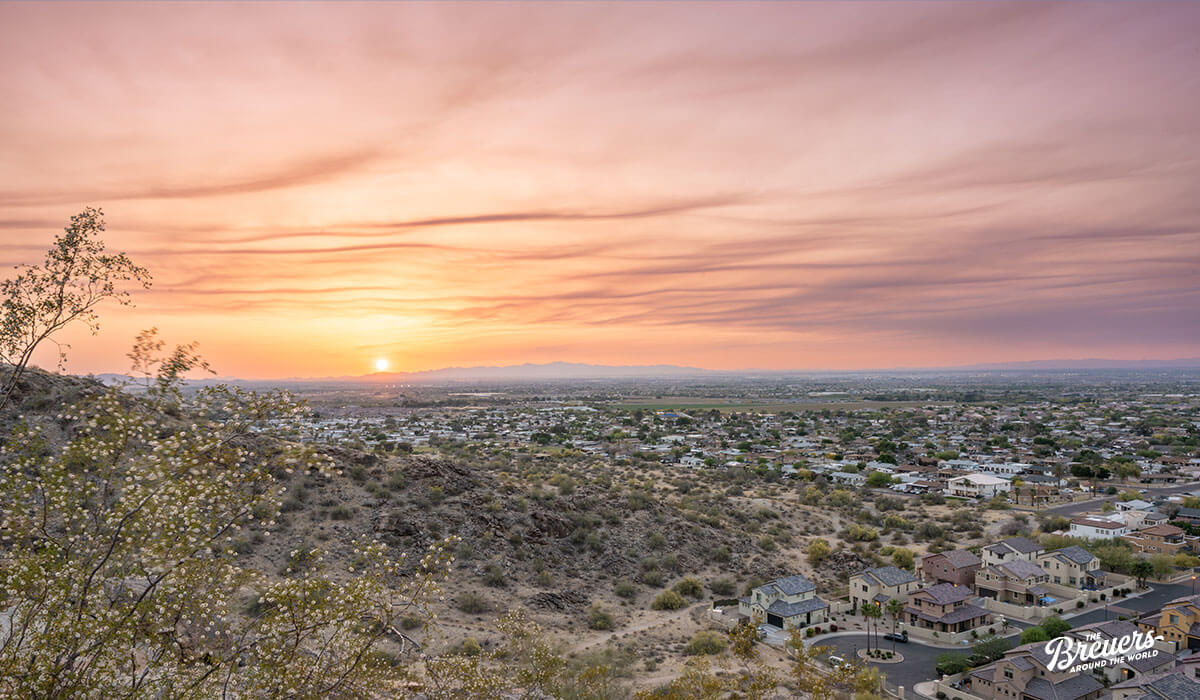 Sonnenuntergang in Phoenix vom Dobbins Lookout