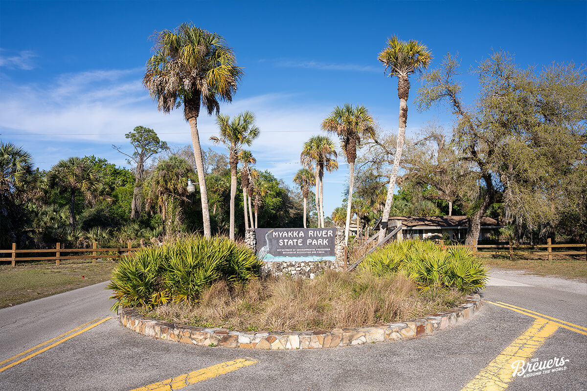 Myakka River State Park Entrance in Florida
