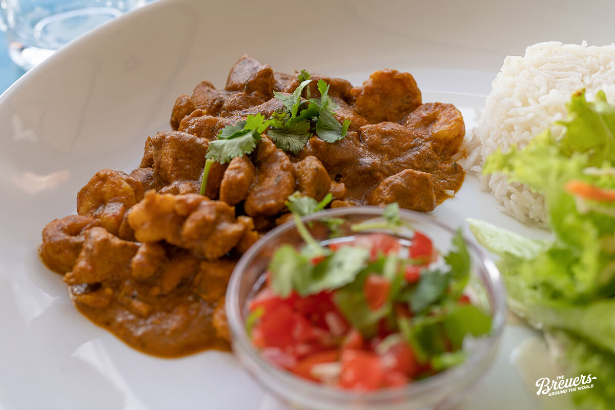 Indisches Curry in einem Restaurant in Grand Baie Mauritius