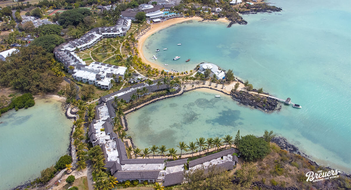 Luftbild vom Hotel Lux Grand Gaube auf Mauritius