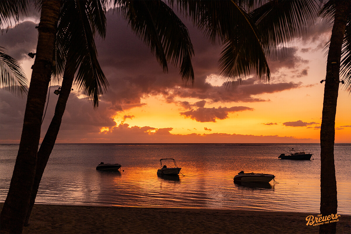 Sonnenuntergang auf Le Morne Mauritius