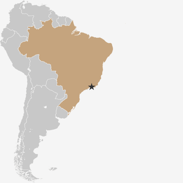 Karte Brasilien mit Rio de Janeiro