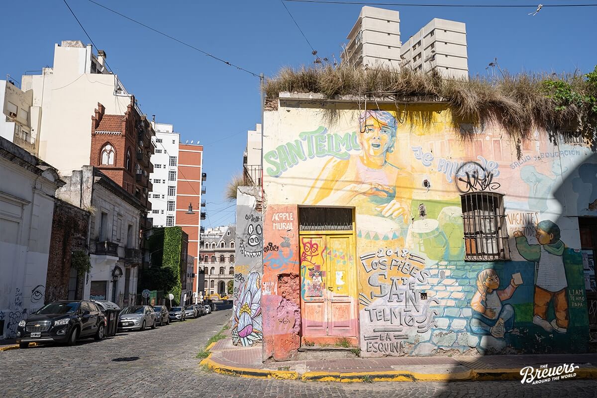 Wandmalerei in San Telmo, dem ältesten Viertel von Buenos Aires