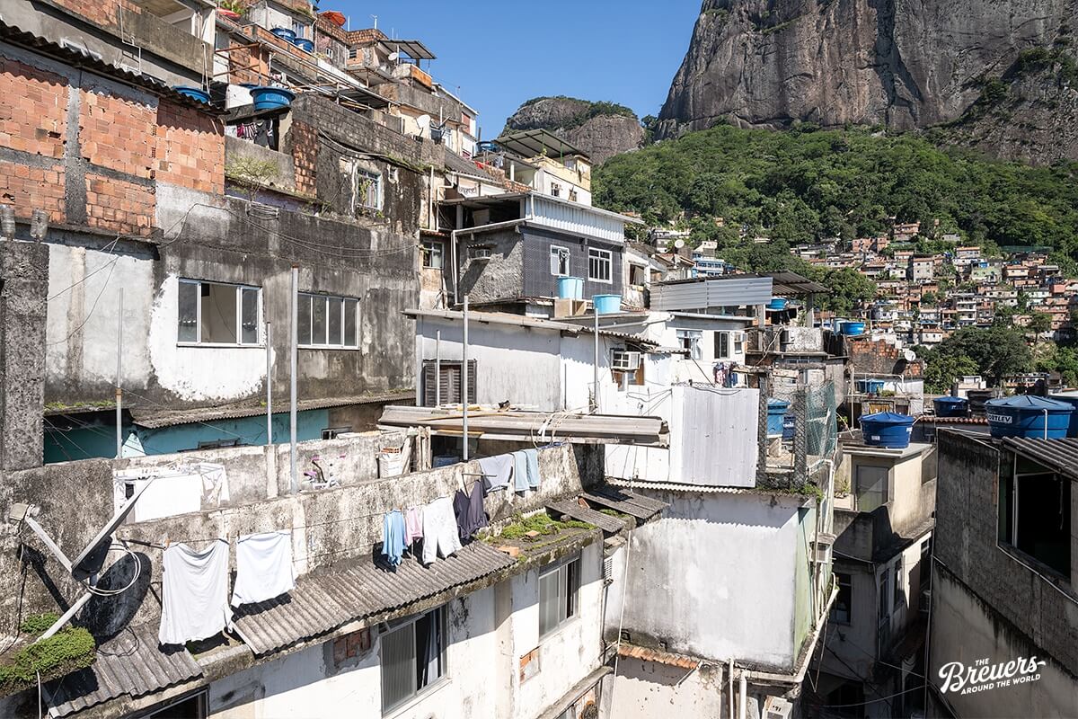 Wohnhäuser in der Rocinha Favela