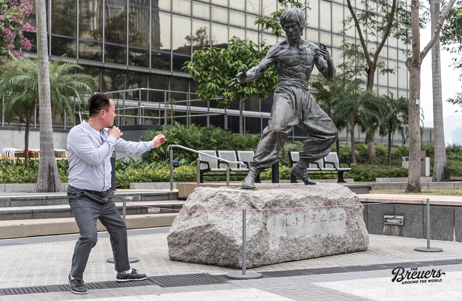 Bruce Lee Statue im Zentrum von Hongkong