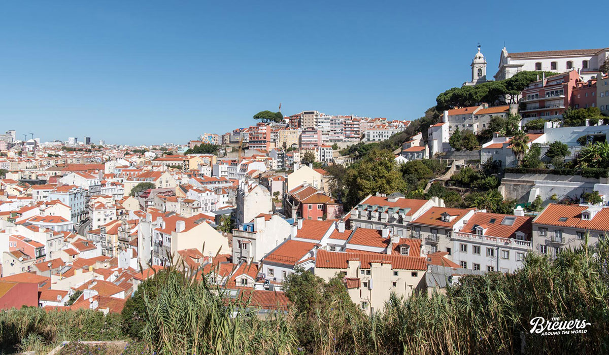 Blick auf Barrio Alto in Lissabon