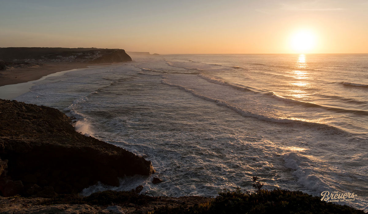 Sonnenuntergang an der Westküste von Portugal