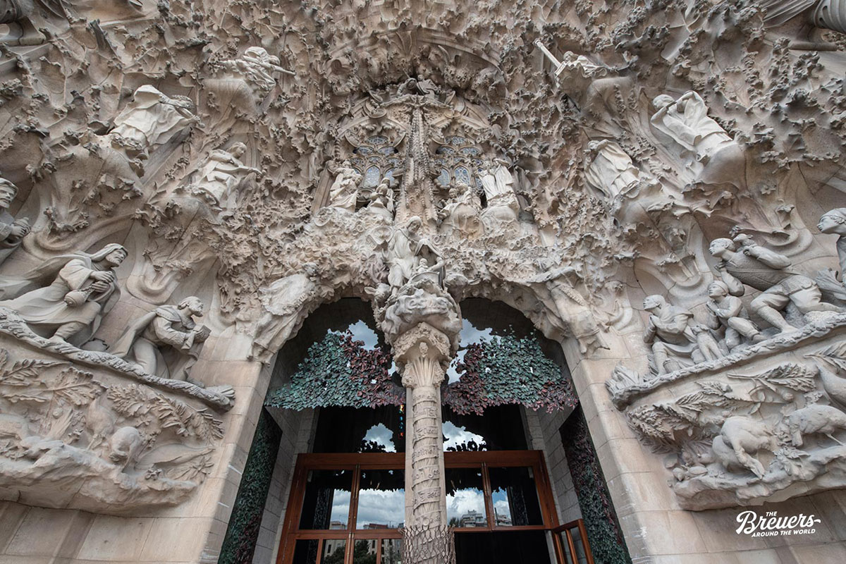 Details an der Sagrada Famila in Barcelona
