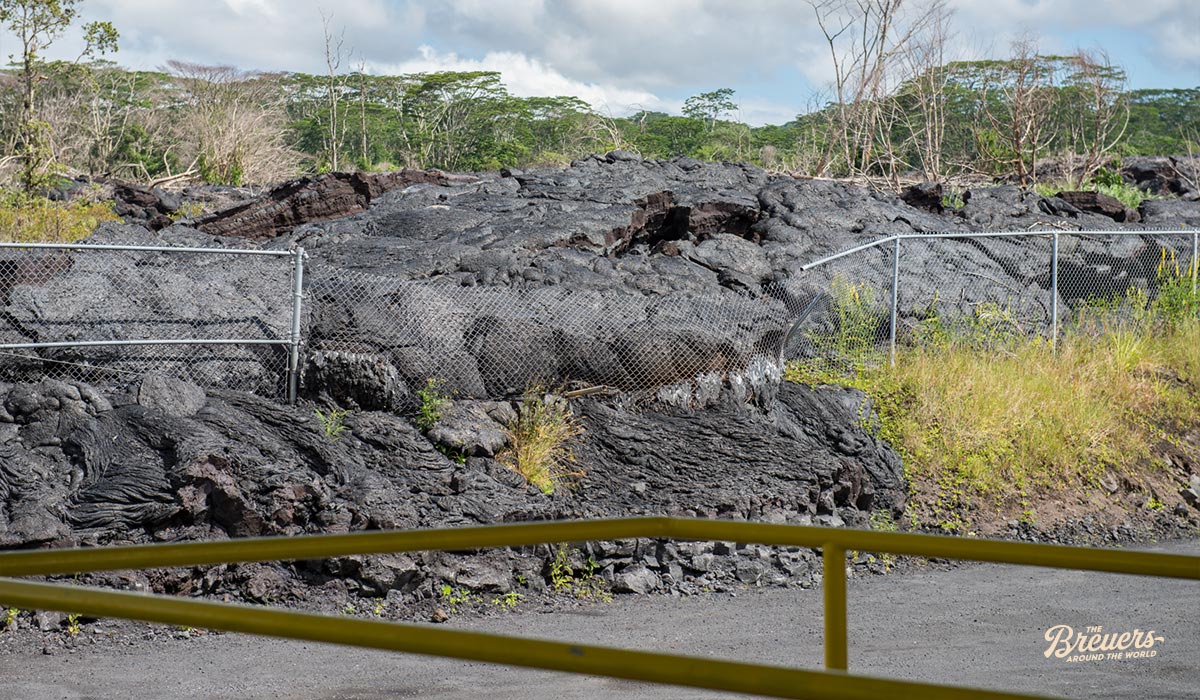 Erkaltete Lava in Pahoa auf Big Island Hawaii