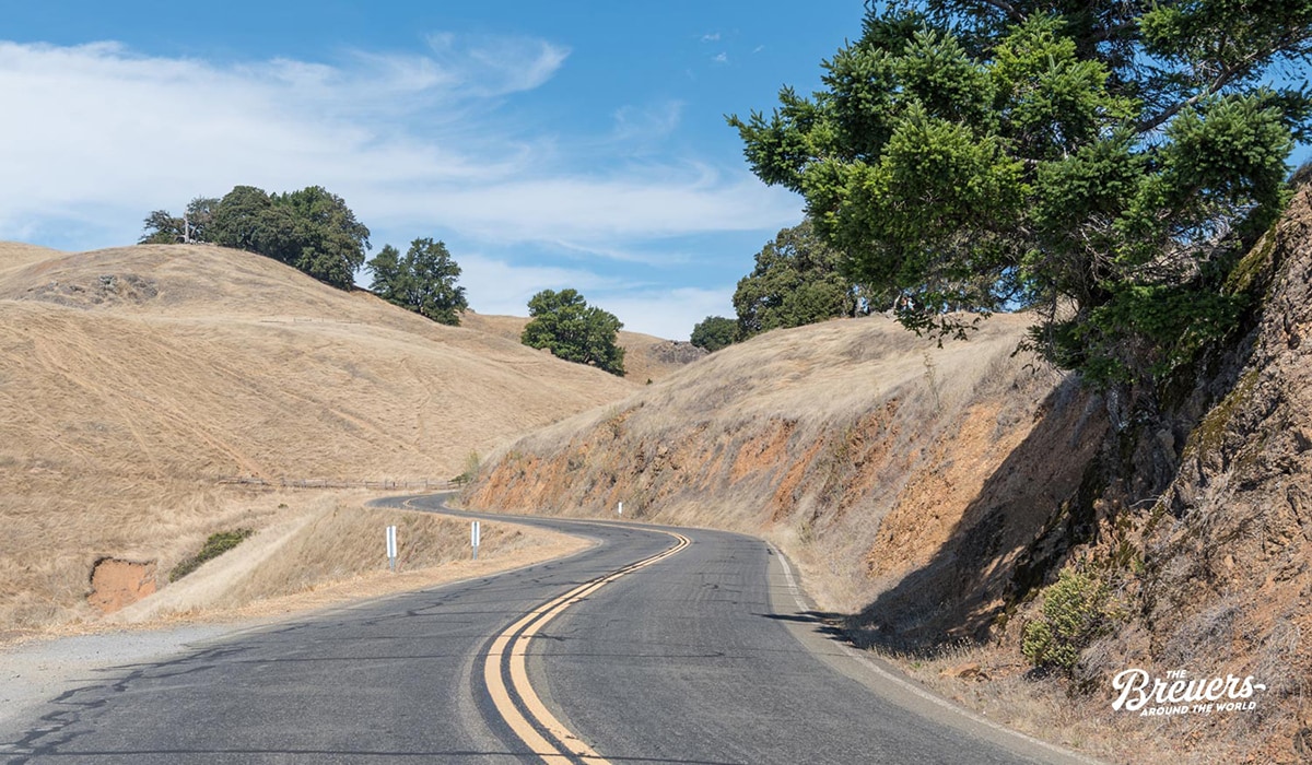 Kurive Straße im Mount Tamalpais State Park in Nord-Kalifornien