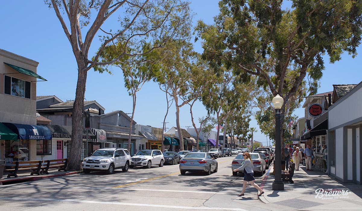 Hauptstraße auf Balboa Island Kalifornien