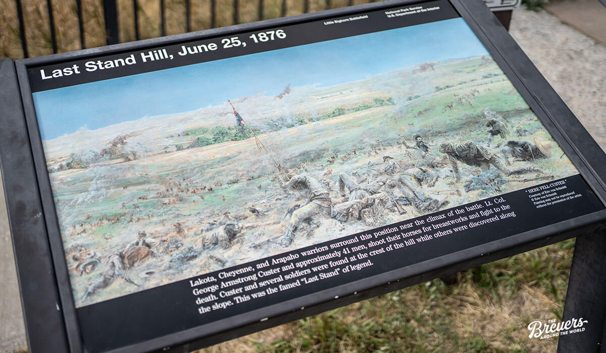 Infotafeln am Little Bighorn Battlefield National Monument