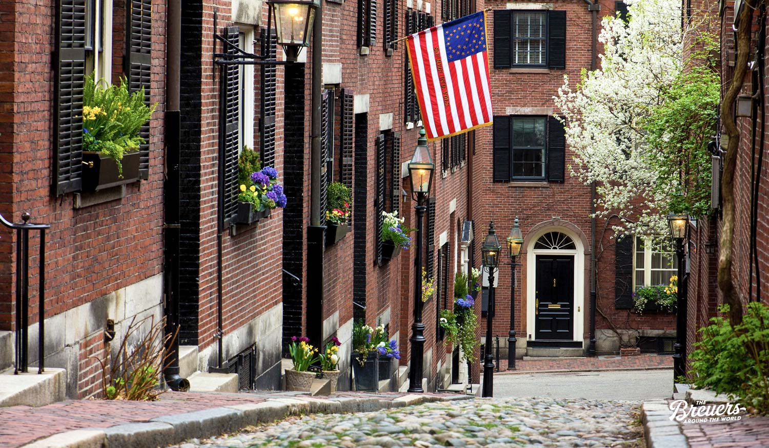 Typisch für Boston sind die Kopfsteinpflaster Straßen