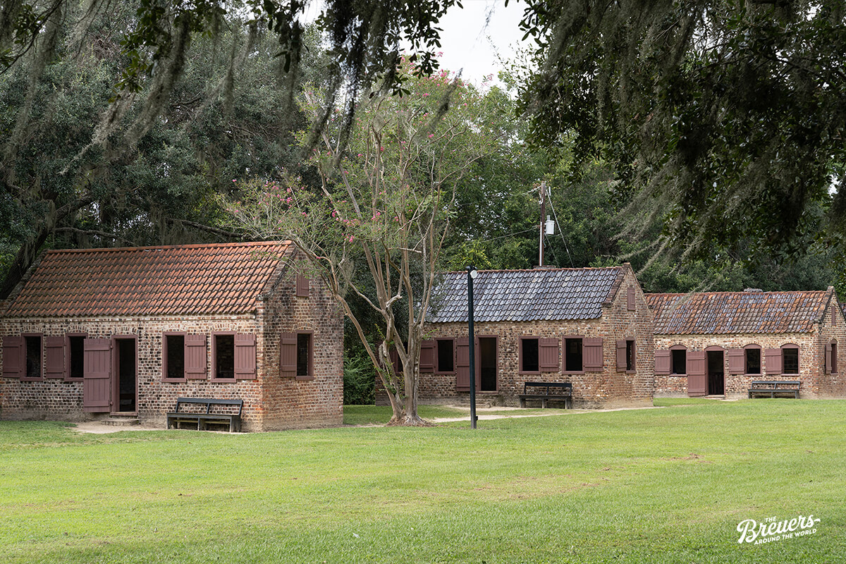 Sklavenhäuser auf der Boone Hall Plantation in Charleston