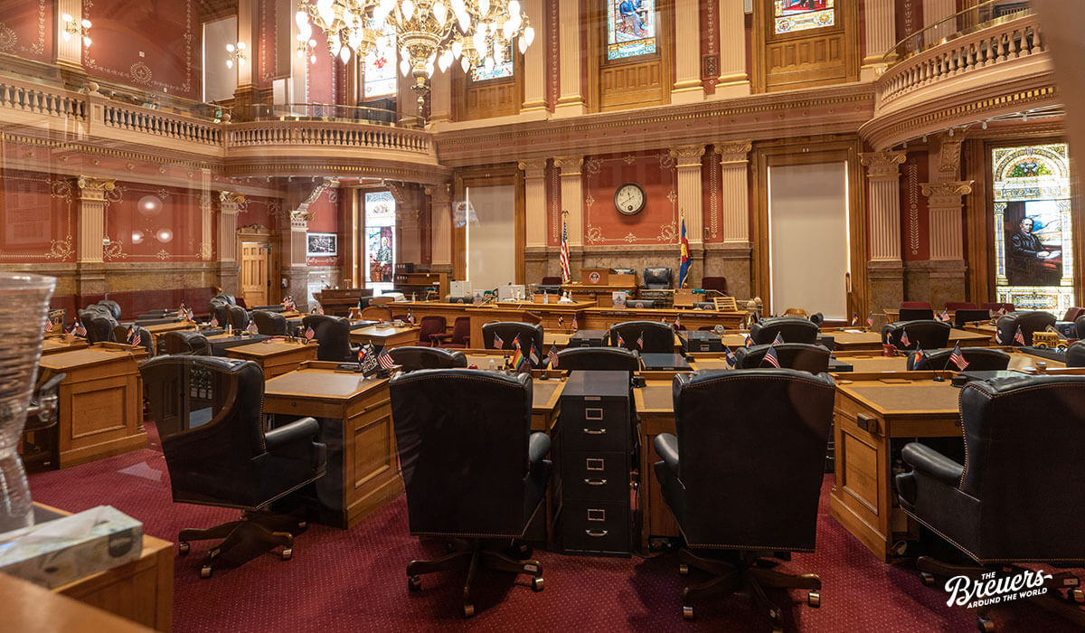 Blick in den Sitzungssaal des Colorado Senats