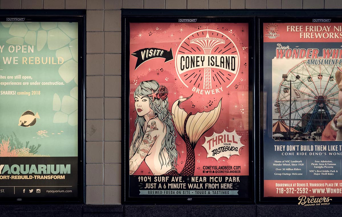 Werbung der Coney Island Brewery