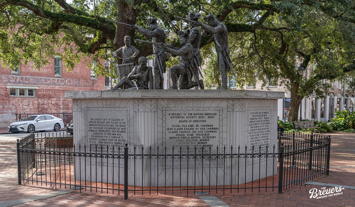Haitian Monument am Franklin Square in Savannah