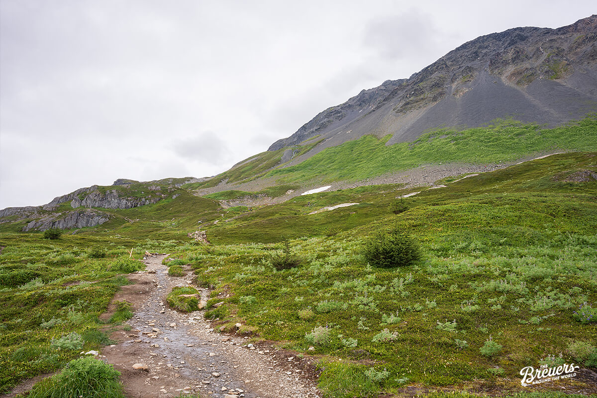 Das letzte Teilstück des Harding Icefield Trails im Kenai Fjords Nationalpark