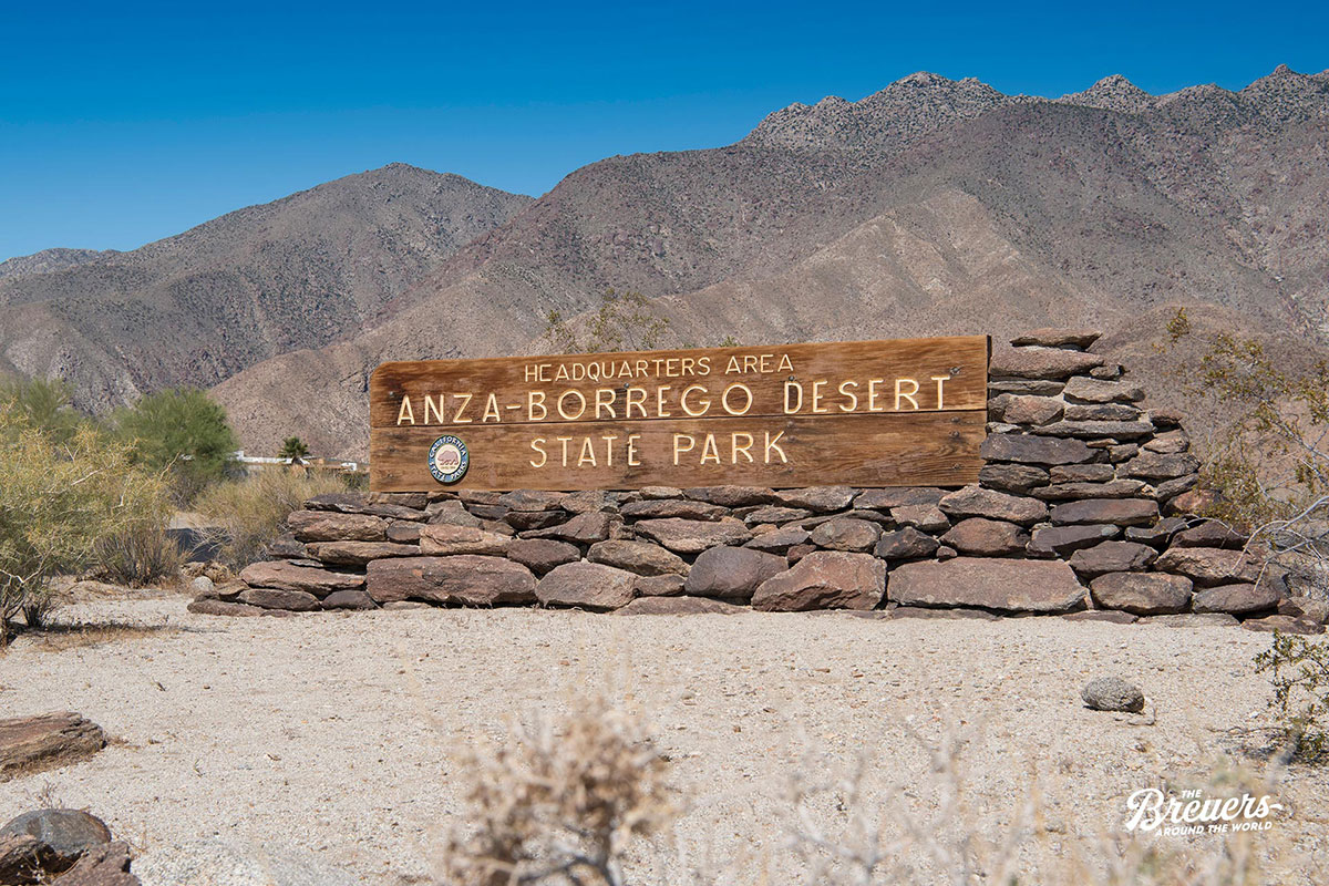 Schild vom Anza Borrego State Park