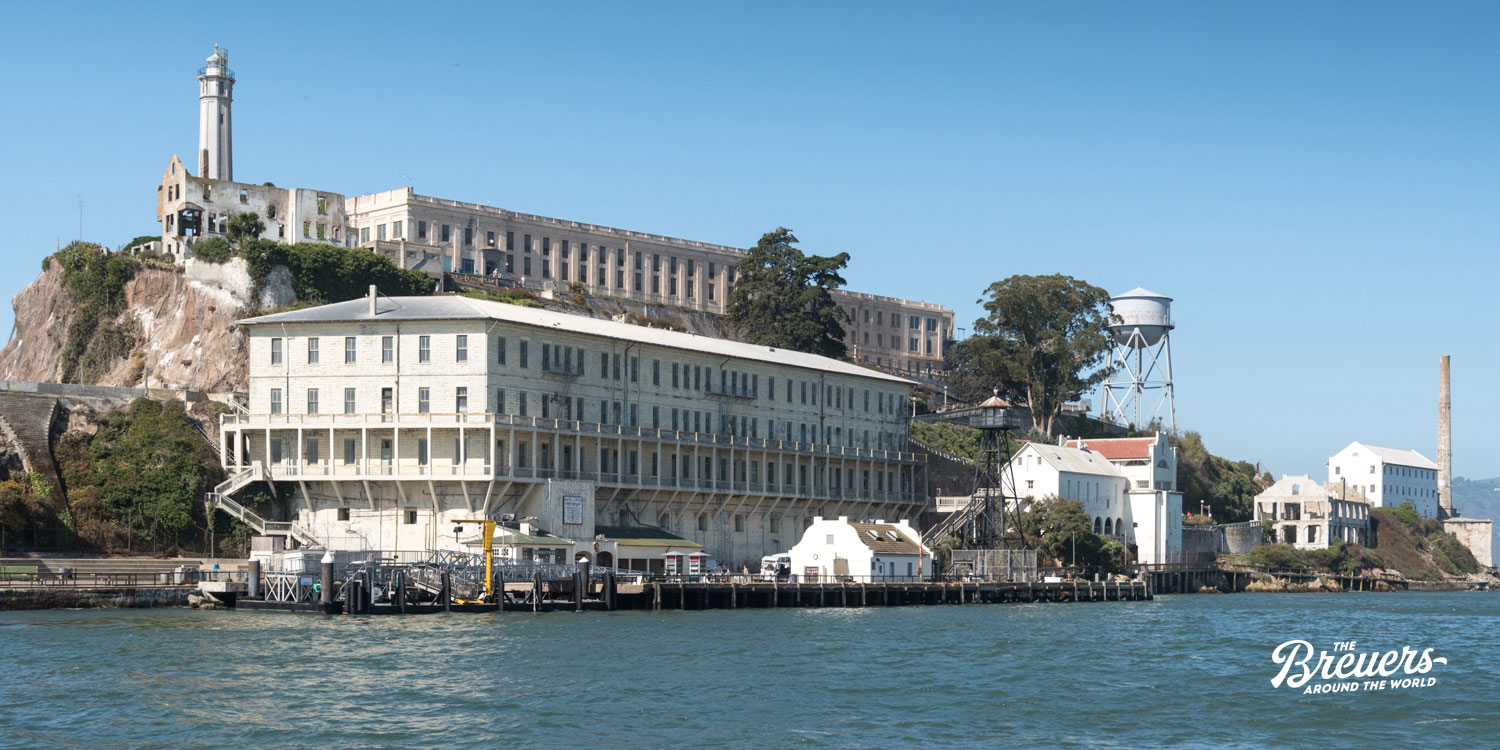 Der Blick auf das Alcatraz Gefägnis vom Wasser aus
