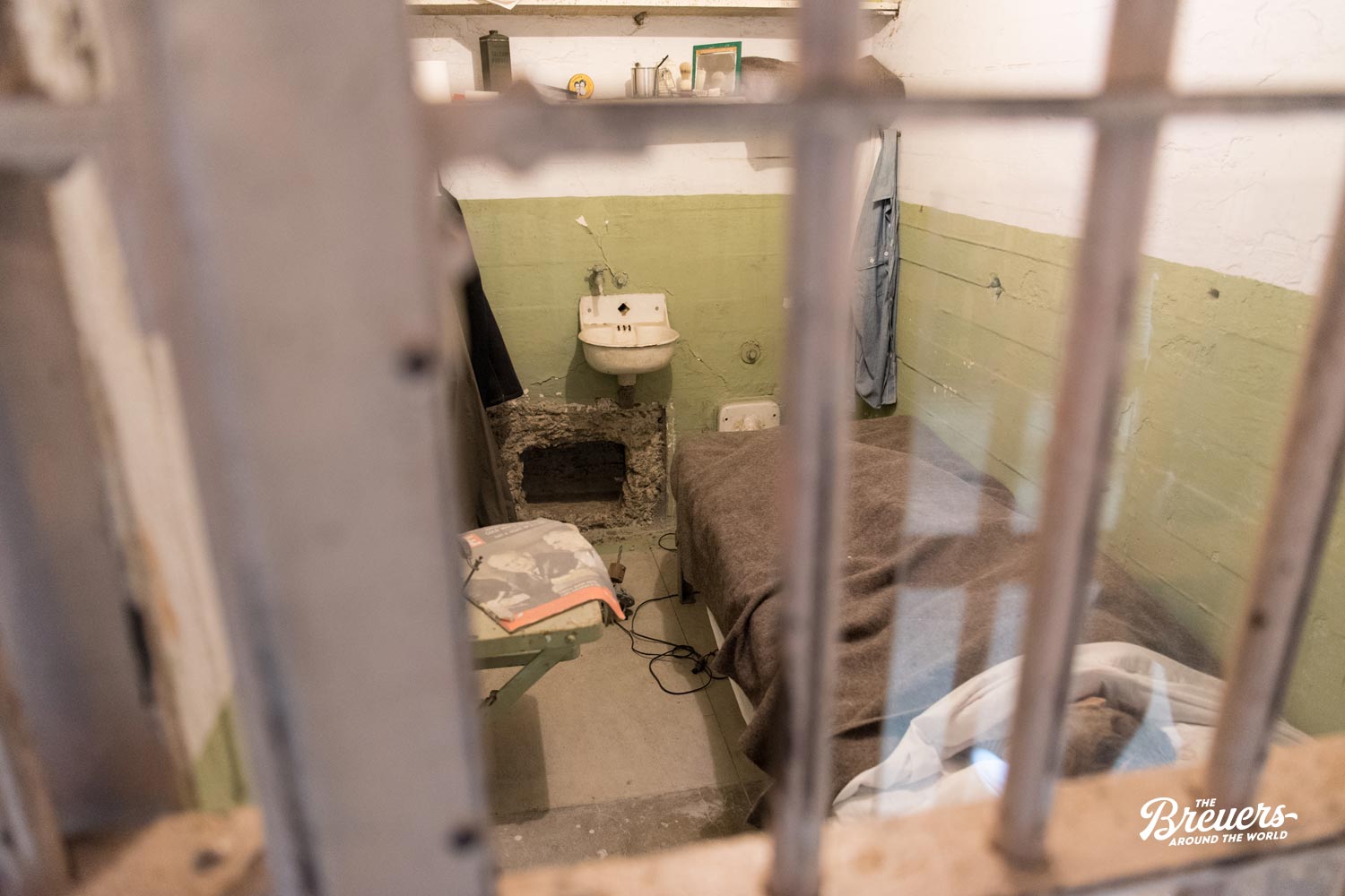 Zelle von der Flucht von Alcatraz