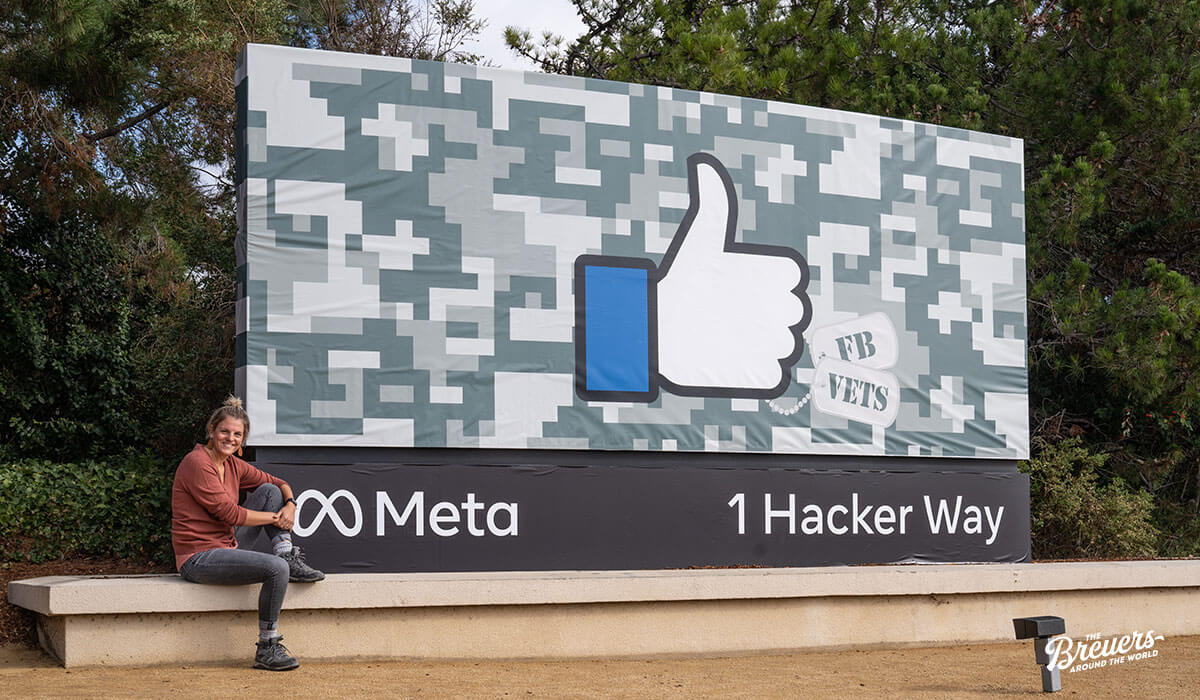 Meta Sign im Silicon Valley