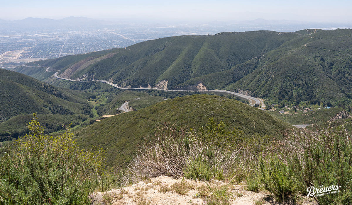 Blick auf San Bernardino vom Rim of the World Highway