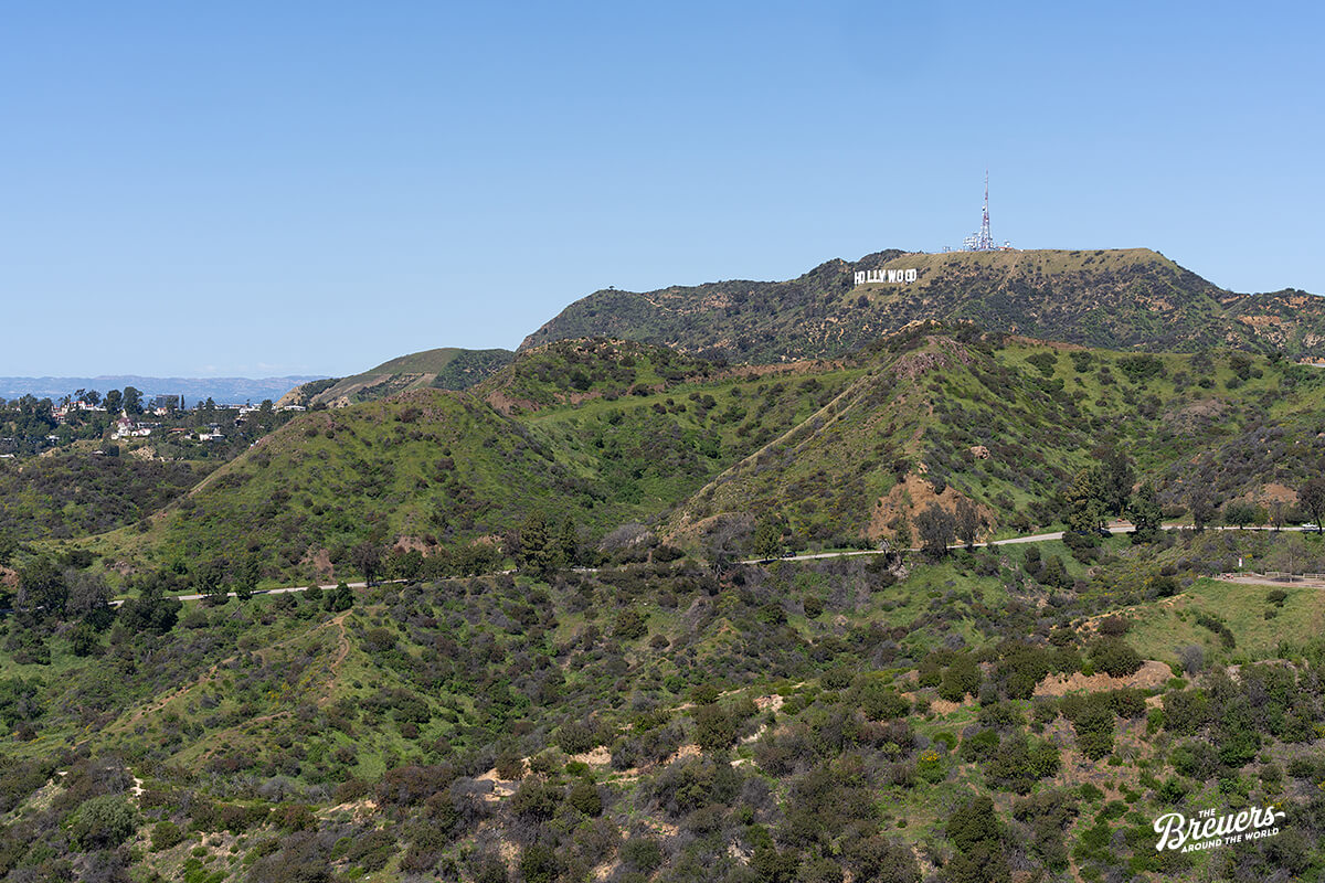 Blick vom Griffith Observatory auf das Hollywood Sign in Los Angeles
