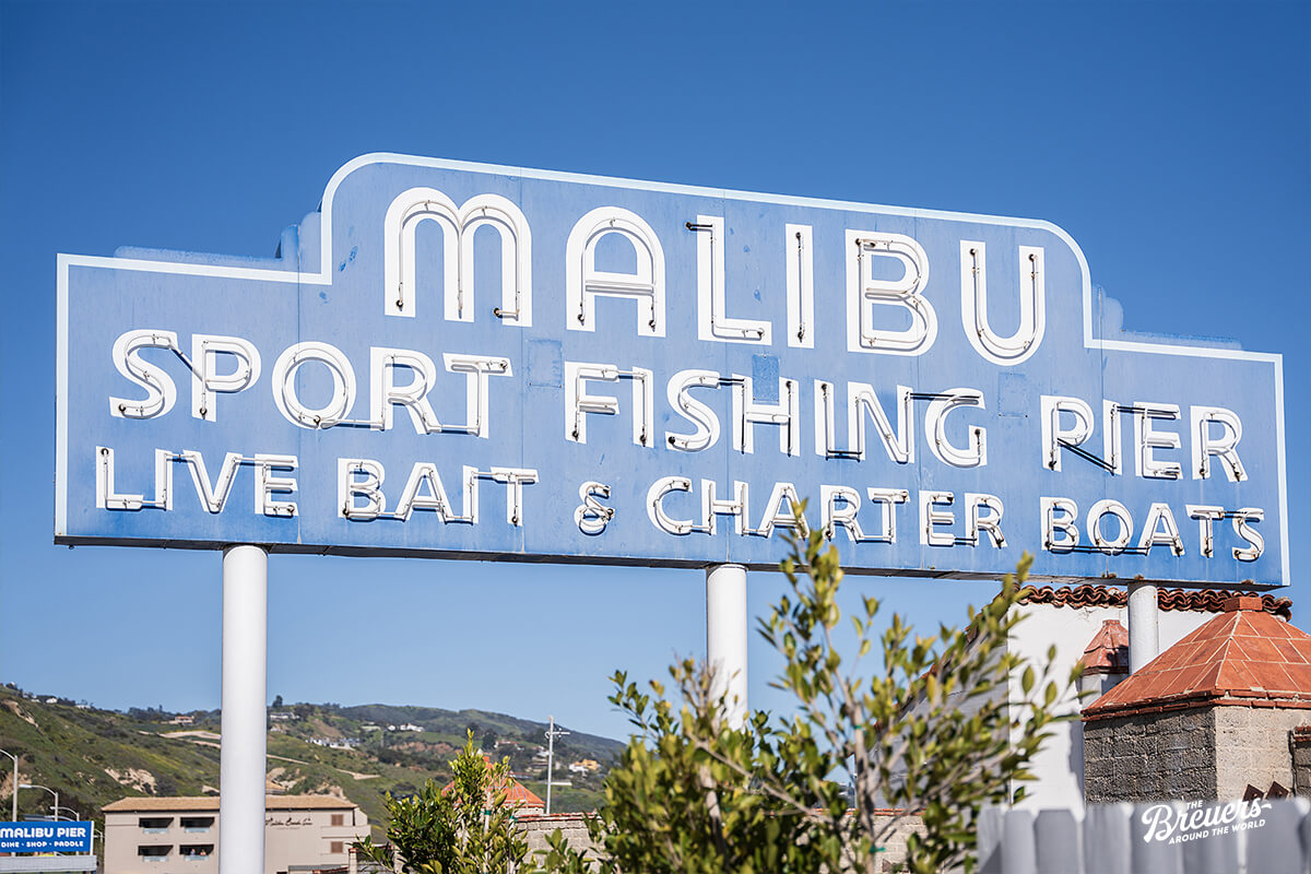 Schild vom Malibu Sport Fishing Pier